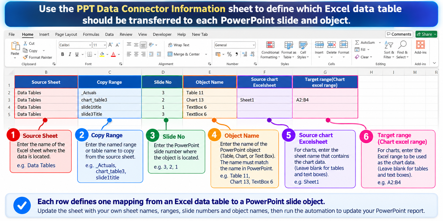 Build & Connect Excel Data Tables - view 2