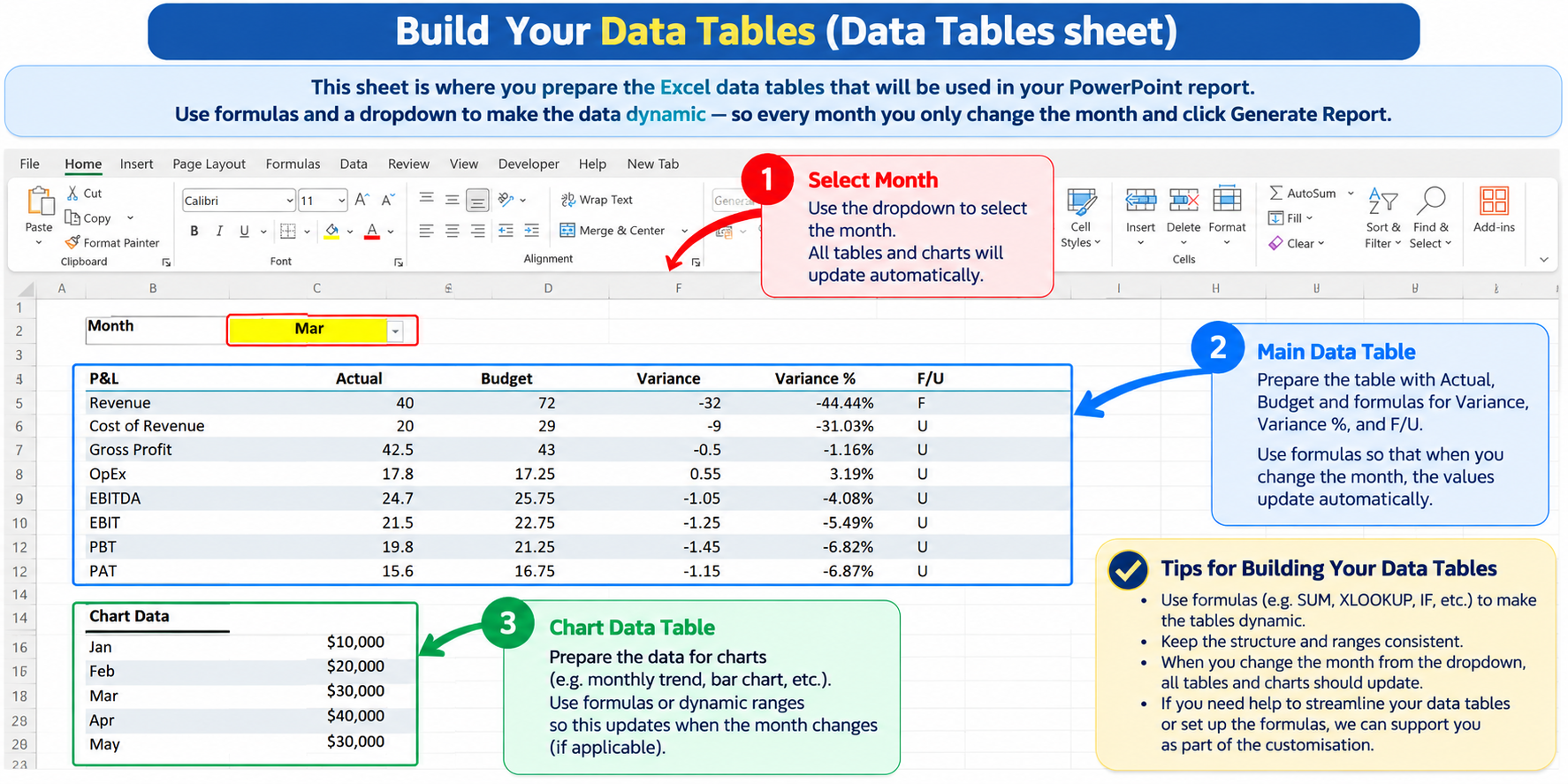 Build & Connect Excel Data Tables - view 1